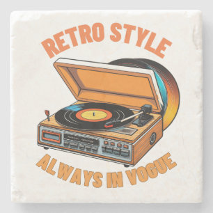 Retro-Stil, immer in Mode Steinuntersetzer