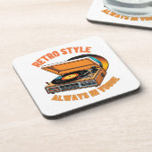 Retro-Stil, immer in Vogue Getränkeuntersetzer (Linke Seite)
