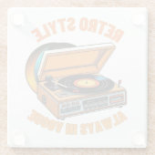 Retro-Stil, immer in Vogue Glasuntersetzer (Rückseite)