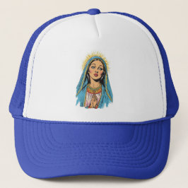 Retro-Stil-Jungfrau-Maria-Trucker-Hut Truckerkappe