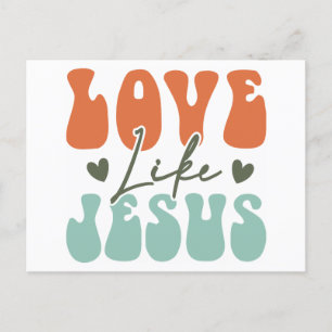 Retro-Stil   Liebe wie Jesus Postkarte