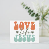 Retro-Stil | Liebe wie Jesus Postkarte (Stehend Vorderseite)