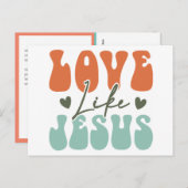Retro-Stil | Liebe wie Jesus Postkarte (Vorne/Hinten)