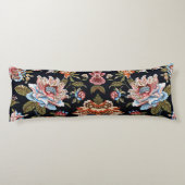 Retro-Stil Mehrfarbige Blumendekoration Seitenschläferkissen (Rückseite)