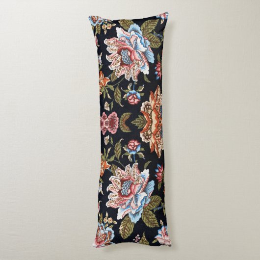 Retro-Stil Mehrfarbige Blumendekoration Seitenschläferkissen (Rückseite (Vertikal))