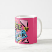 Retro-Stil Musik Boombox-Design Kaffeetasse (VorderseiteRechts)