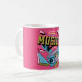 Retro-Stil Musik Boombox-Design Kaffeetasse (Vorderseite Links)