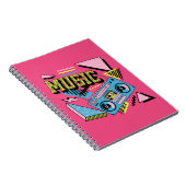 Retro-Stil Musik Boombox-Design Notizblock (Rechte Seite)