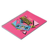 Retro-Stil Musik Boombox-Design Notizblock (Linke Seite)