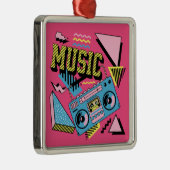 Retro-Stil Musik Boombox-Design Ornament Aus Metall (Rechts)