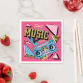 Retro-Stil Musik Boombox-Design Serviette (Beispiel)