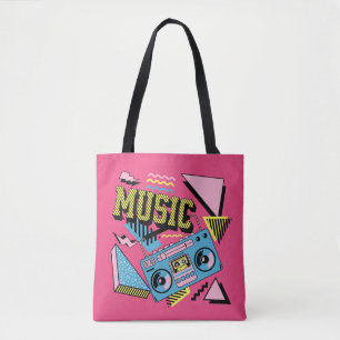 Retro-Stil Musik Boombox-Design Tasche
