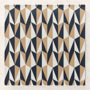 Retro-Stil: Nahtloses Vintage-Muster Glasuntersetzer