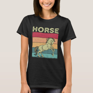 Retro-Stil Pferdeliebhaber Jungen Mädchen Distress T-Shirt
