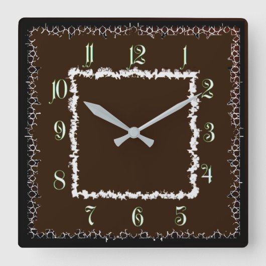 Retro-Stil Quadratische Wanduhr (Vorderseite)