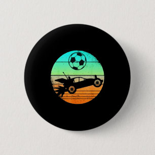 Retro-Stil-Raketen-RC-Fußball-Auto-Liga-Spieler-Ge Button