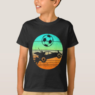 Retro-Stil-Raketen-RC-Fußballauto-Liga-Gamer-Gesch T-Shirt