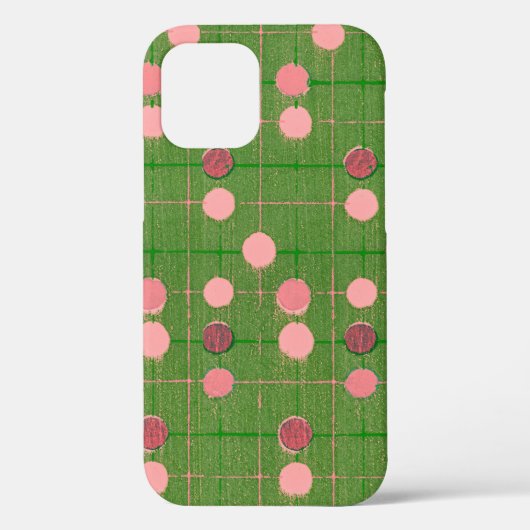 Retro-Stil-Rosa-Punkte-Kariert-Handyhülle Case-Mate iPhone Hülle (Rückseite)
