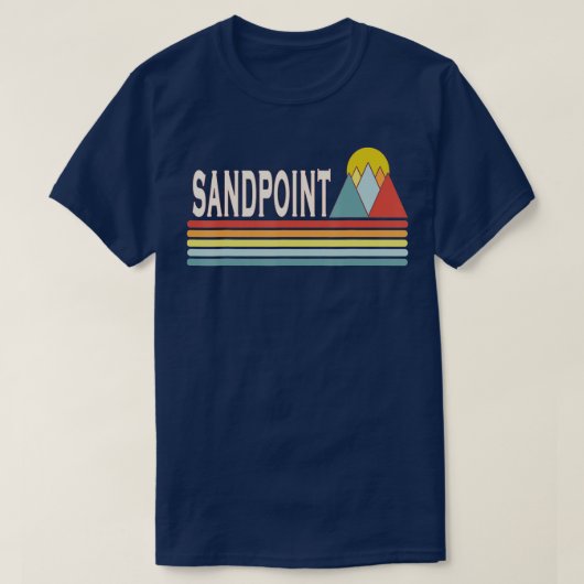 Retro-Stil Sandpoint Idaho im Freien T-Shirt (Design vorne)