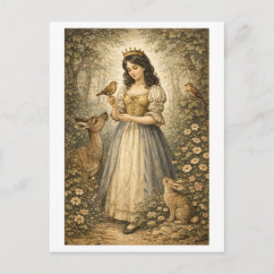 Retro-Stil Schneewittchen Postkarte
