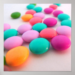 RETRO-STIL-SCHOKOLADE-KANDIDATENSCHUTZ 12 x 12 Poster