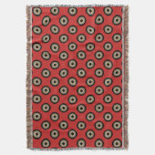 Retro-Stil - Schwarz-Rot-Muster Decke (Vorderseite Vertikal)