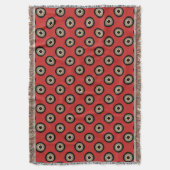 Retro-Stil - Schwarz-rotes Muster Decke (Vorderseite Vertikal)
