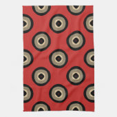 Retro-Stil - Schwarz-rotes Muster Geschirrtuch (Vertikal)