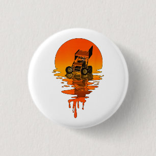 Retro-Stil Sprint-Car-Rennen im Vintage-Look Button