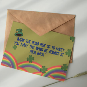 Retro-Stil St. Patrick's Day Irische Segenswünsche Postkarte