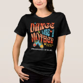 Retro Stil Tap Dance Mutter Anpassbar Tri-Blend Shirt (Vorderseite)