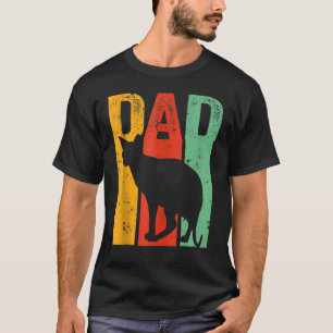 Retro-Stil Vintage-Bester Sphynx-Kater Papa T-Shirt