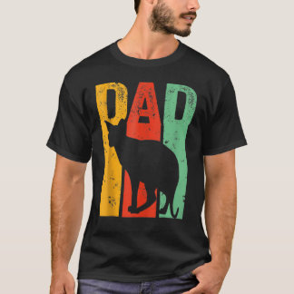 Retro-Stil Vintage-Bester Sphynx-Kater Papa T-Shirt