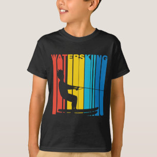 Retro-Stil-Wasserskilaufen-Wasserskifahrer T-Shirt