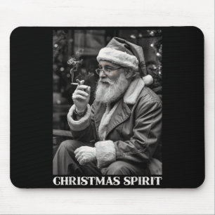 Retro-Stil Weihnachtsmann raucht Zigarette Weihnac Mousepad