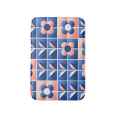 Retro stilisierte Blume: Mosaikmuster. Badematte (Vorderseite Vertikal)