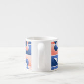 Retro stilisierte Blume: Mosaikmuster. Espressotasse (Rückseite)