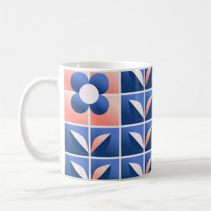 Retro stilisierte Blume: Mosaikmuster. Kaffeetasse