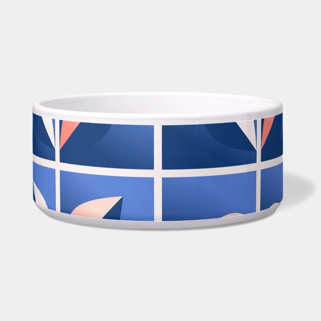 Retro stilisierte Blume: Mosaikmuster. Napf (Vorderseite)