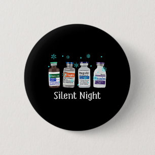 Retro Stille Nacht Intensivstation Krankenpfleger Button
