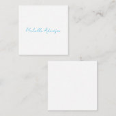 Retro Stilvoll Elegant Schlicht Sky Blue White Begleitkarte (Vorne/Hinten)