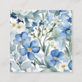 Retro Stilvoll Elegant Schlicht Sky Blue White Begleitkarte (Rückseite)