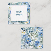 Retro Stilvoll Elegant Schlicht Sky Blue White Begleitkarte (Vorne/Hinten)