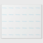 Retro Stilvoll Elegant Schlicht Sky Blue White Geschenkpapier (Flach)