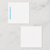 Retro Stilvoll Elegant Schlicht Sky Blue White Mitteilungskarte (Vorne/Hinten)