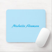 Retro Stilvoll Elegant Schlicht Sky Blue White Mousepad (Mit Mouse)