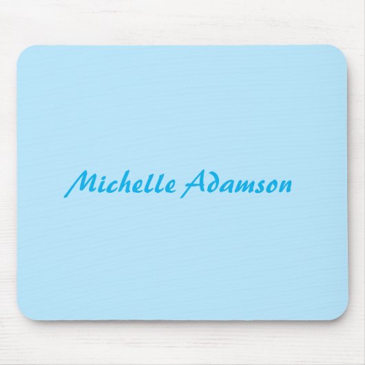 Retro Stilvoll Elegant Schlicht Sky Blue White Mousepad (Vorne)