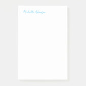 Retro Stilvoll Elegant Schlicht Sky Blue White Post-it Klebezettel (Vorderseite)