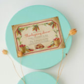 Retro Stilvolle Äpfel Pumpkins Erntedank Einladung