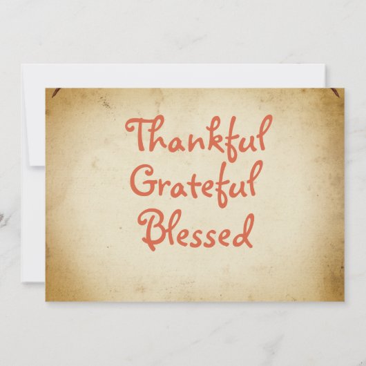 Retro Stilvolle Äpfel Pumpkins Erntedank Einladung (Rückseite)